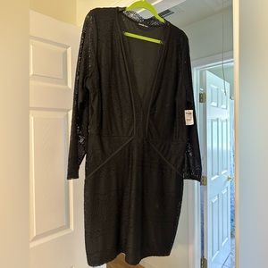 Black, lace, short dress. Plus size dress. Never worn, tags in place.